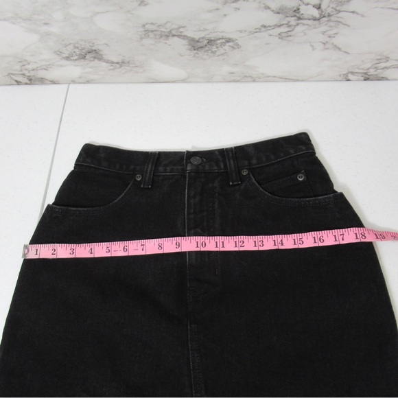 Harley Davidson Vintage Black Denim Skirt Size 8 - Picture 12 of 15